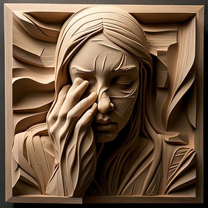 3D модель Валери Джодон, американская художница. (STL)